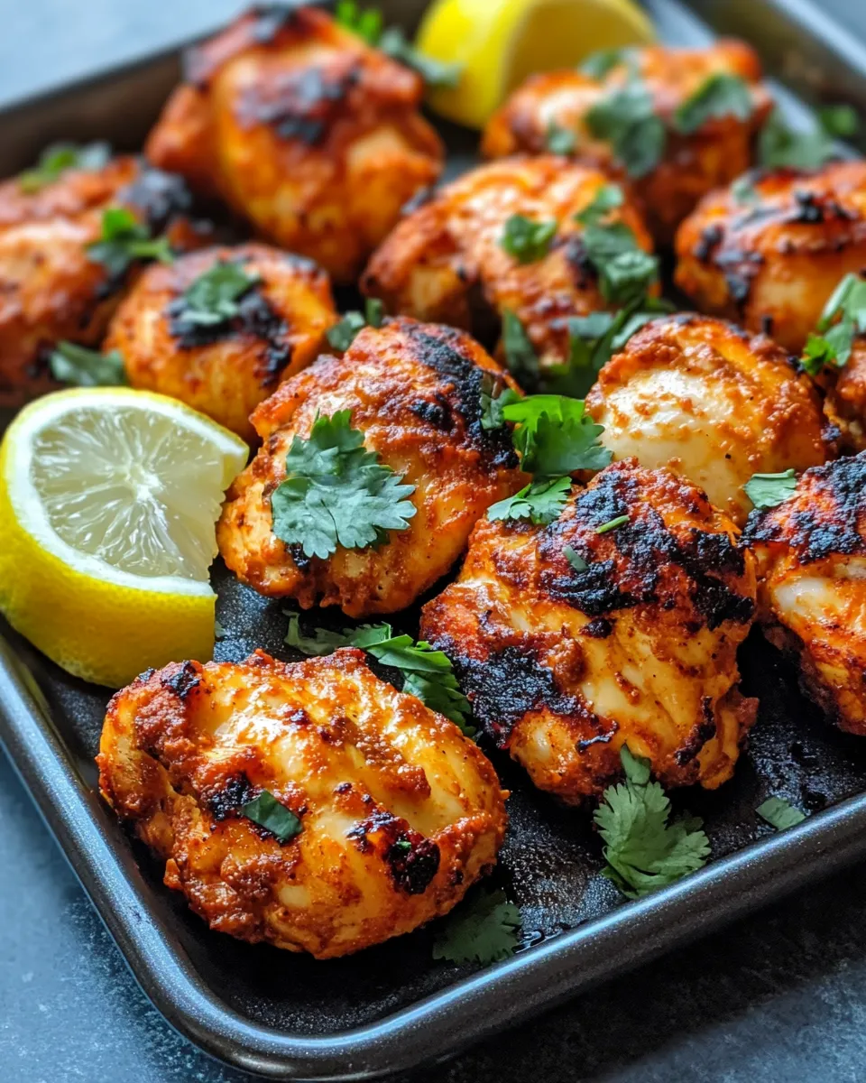 Delicious Sheet-Pan Chicken Tikka (Oven Broil) food shot