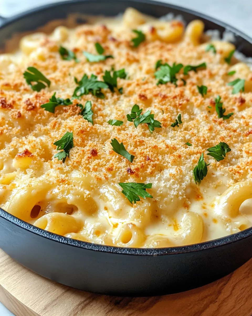 Classic Skillet Baked Mac and Cheese (Extra-Crispy Top) dish photo