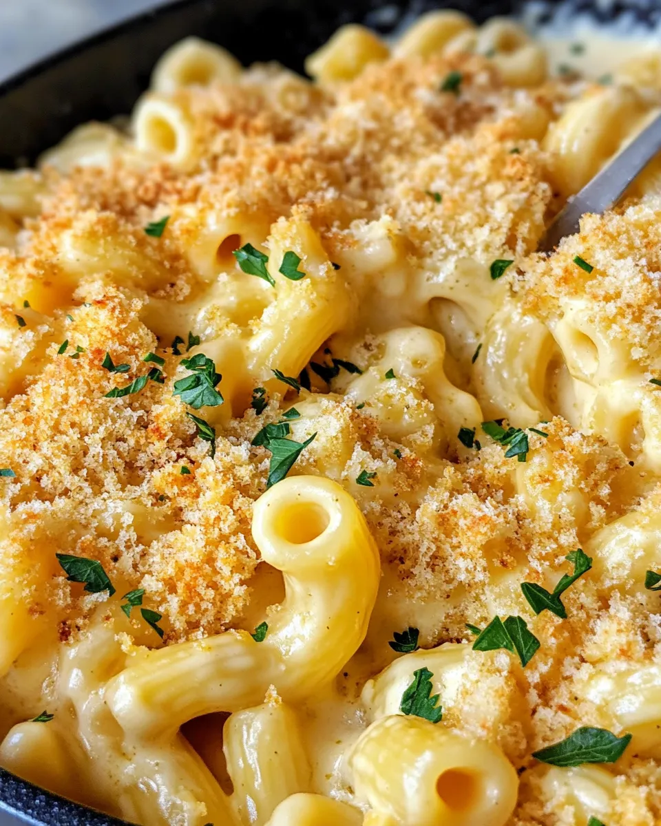 Easy Skillet Baked Mac and Cheese (Extra-Crispy Top) food shot