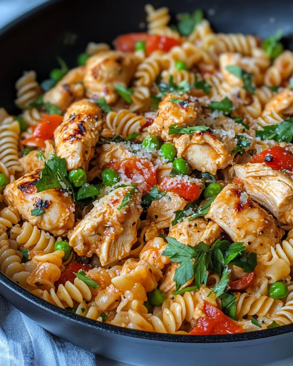Healthy Smoky Paprika Chicken Rotini Skillet dish photo