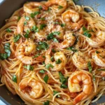 Homemade Spicy Arrabbiata Shrimp Spaghetti recipe photo