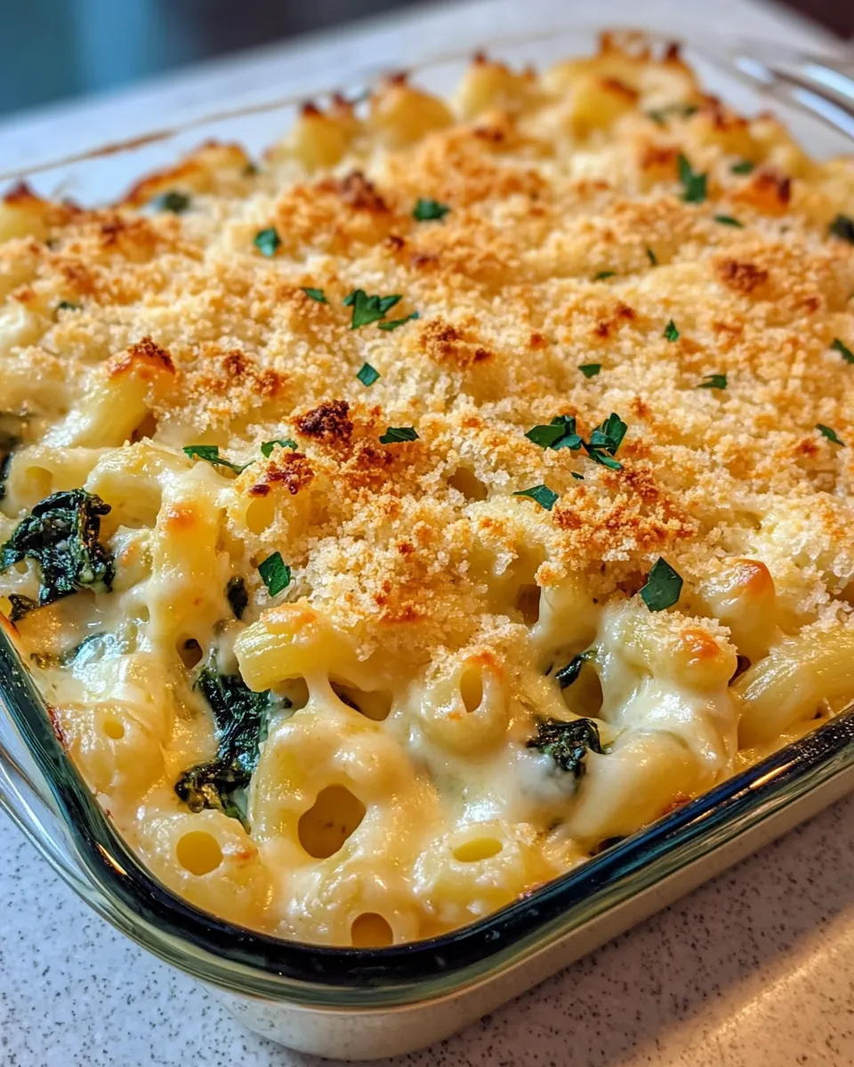 Classic Spinach-Artichoke Mac and Cheese Bake image
