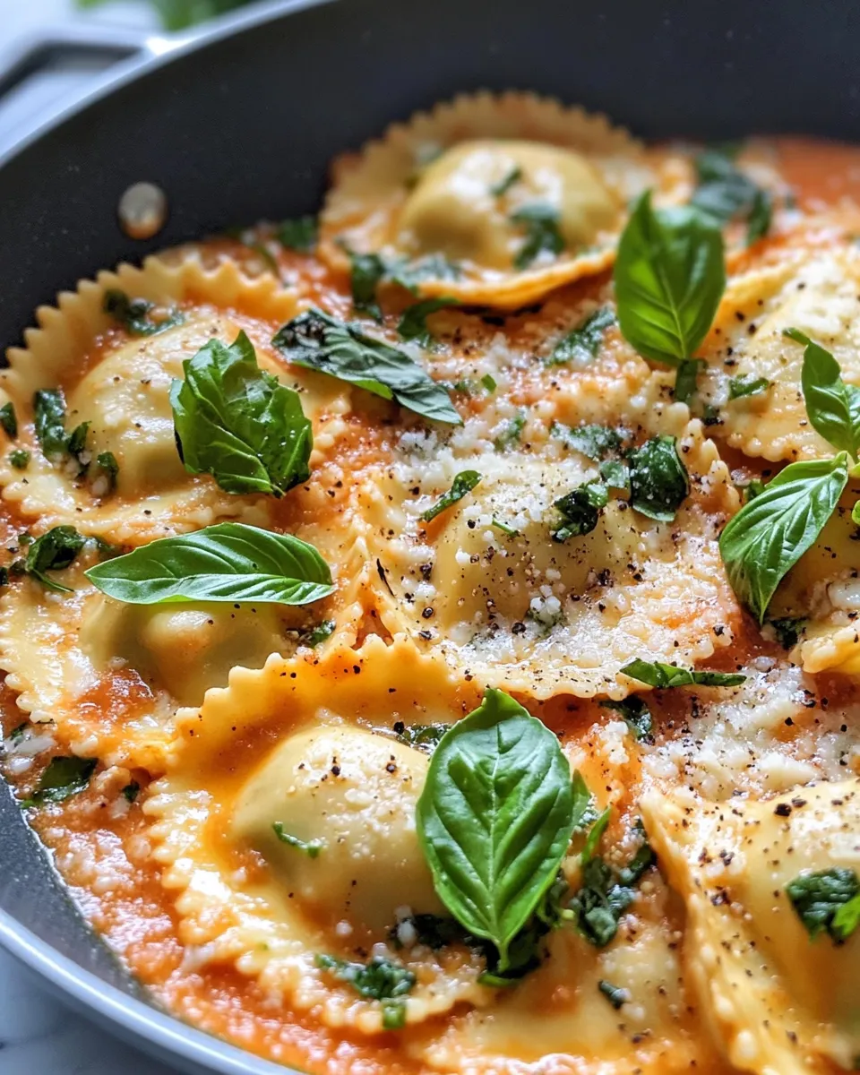Classic Spinach Ricotta Ravioli with Blush Sauce image