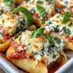 Homemade Spinach Ricotta Stuffed Shells with Marinara recipe photo