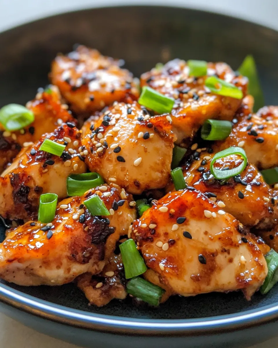 Easy Sticky Ginger-Soy Chicken Bites (20 Minutes) food shot