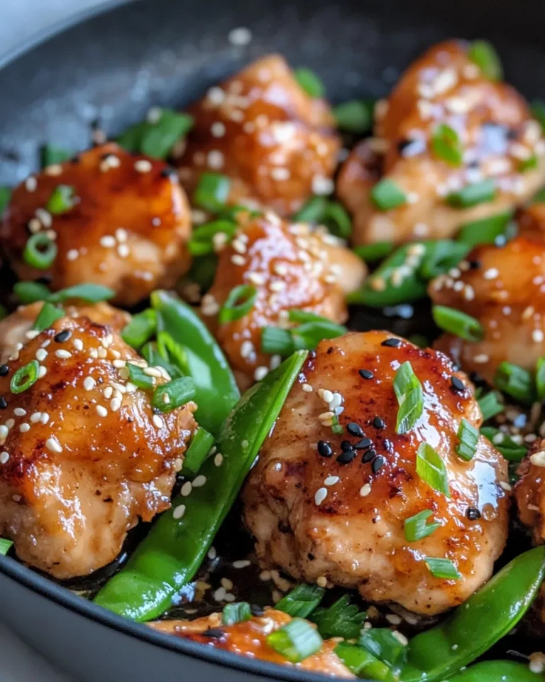 Homemade Sticky Hoisin-Ginger Chicken with Snap Peas photo