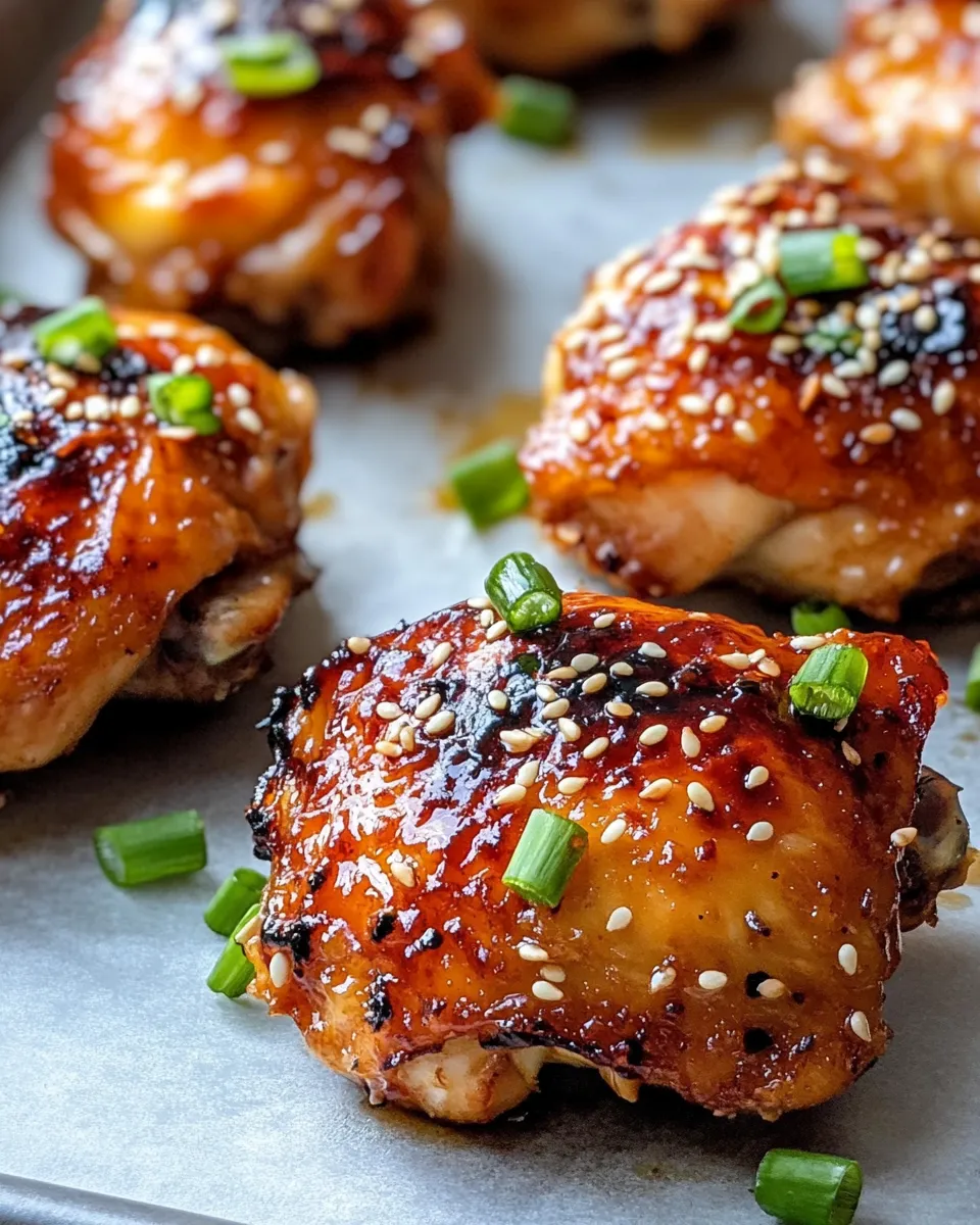 Classic Sticky Korean-Style Chicken Thighs (Oven) dish photo