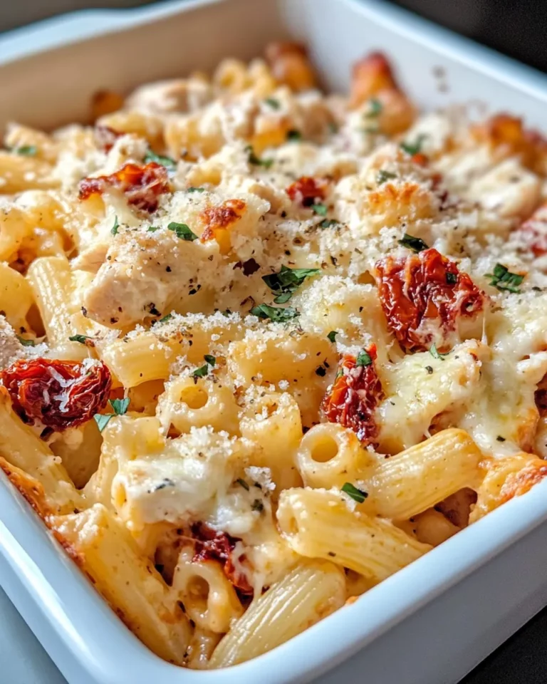 Delicious Sun-Dried Tomato Baked Mac with Mozzarella Pulls recipe photo