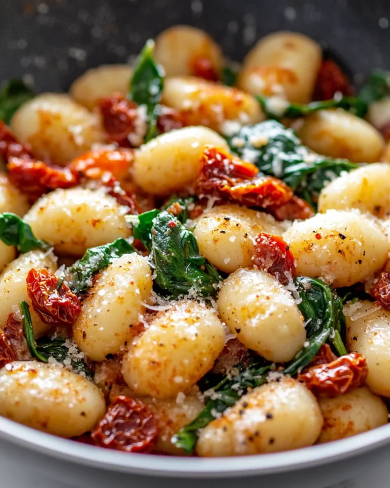 Homemade Sun-Dried Tomato Gnocchi with Spinach (Skillet) photo