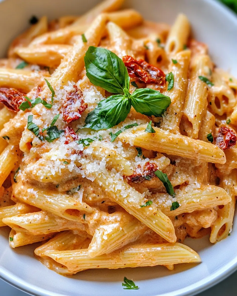 Classic Sun-Dried Tomato Penne alla Vodka recipe image