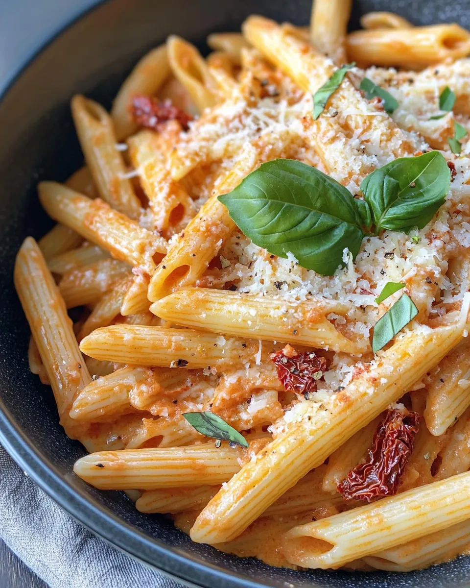 Easy Sun-Dried Tomato Penne alla Vodka dish photo