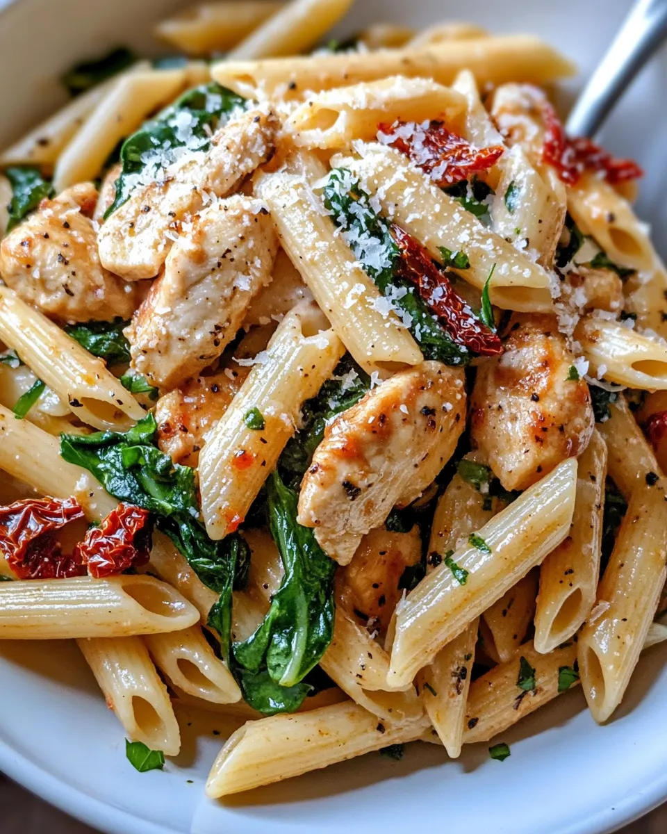 Delicious Sun-Dried Tomato Tuscan Chicken Penne dish photo