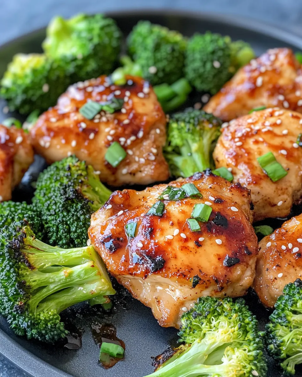 Homemade Sweet-Chili Chicken with Roasted Broccoli recipe photo