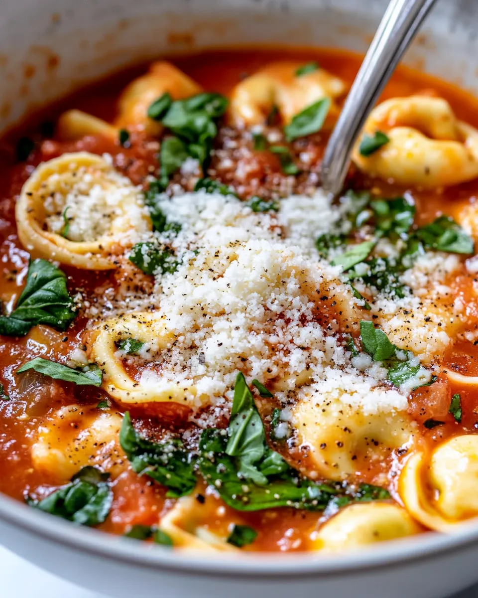 Homemade Tomato-Basil Tortellini Soup (30 Minutes) recipe photo