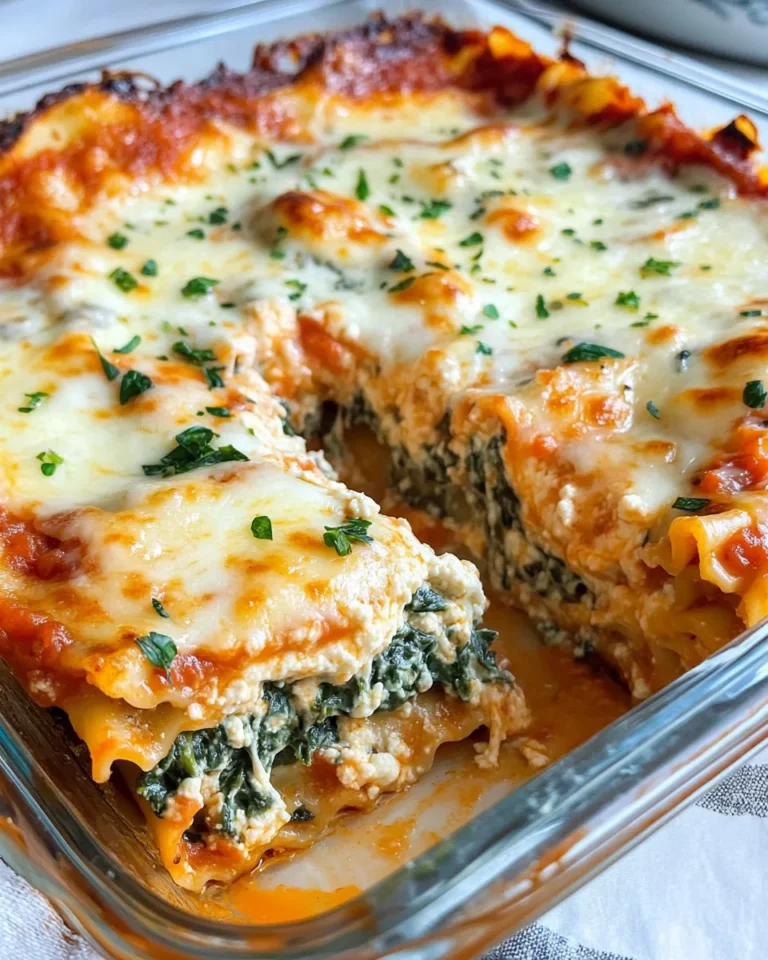 Homemade Weeknight Cheesy Spinach Lasagna recipe photo