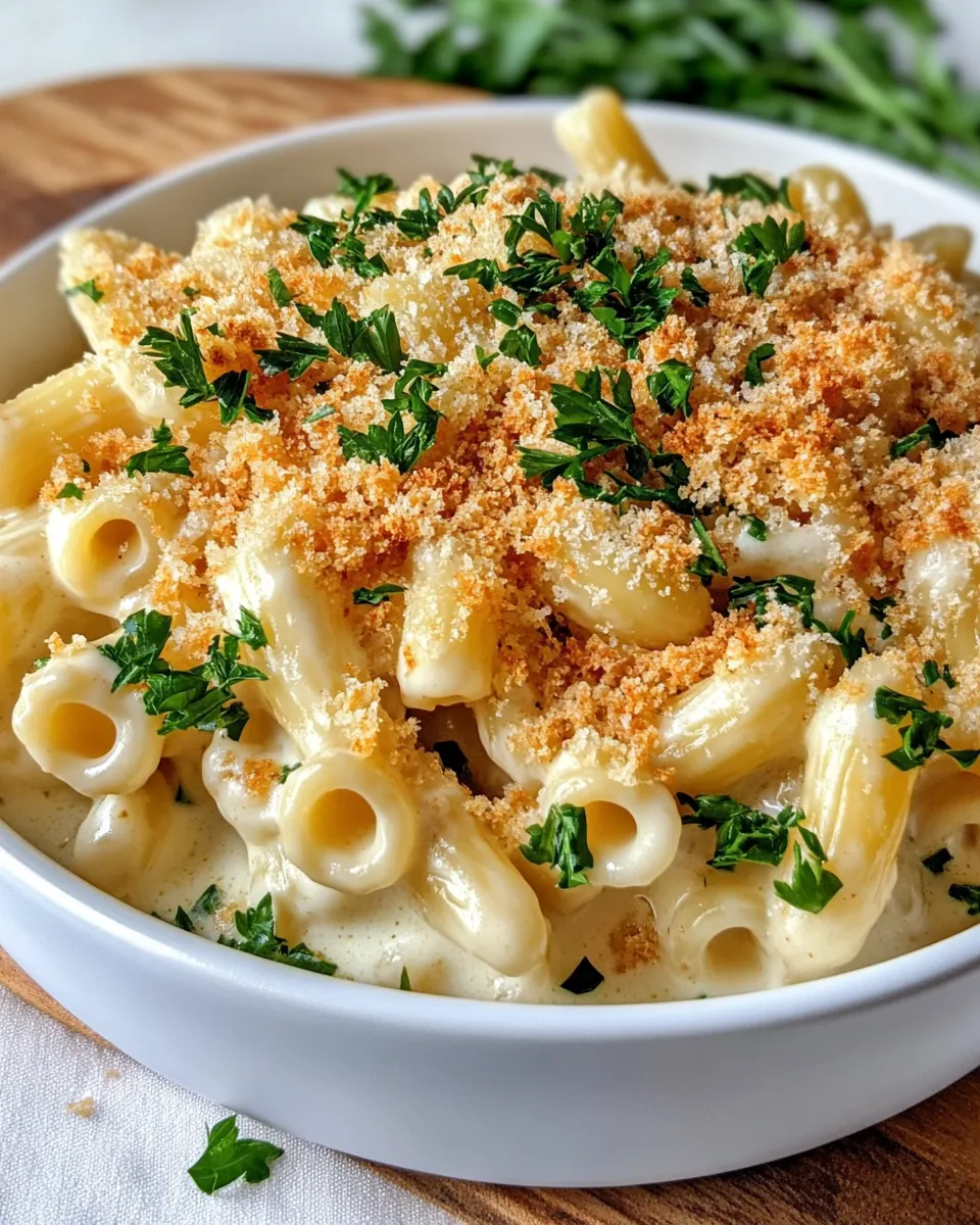 Easy White Cheddar Mac with Toasted Breadcrumbs recipe photo