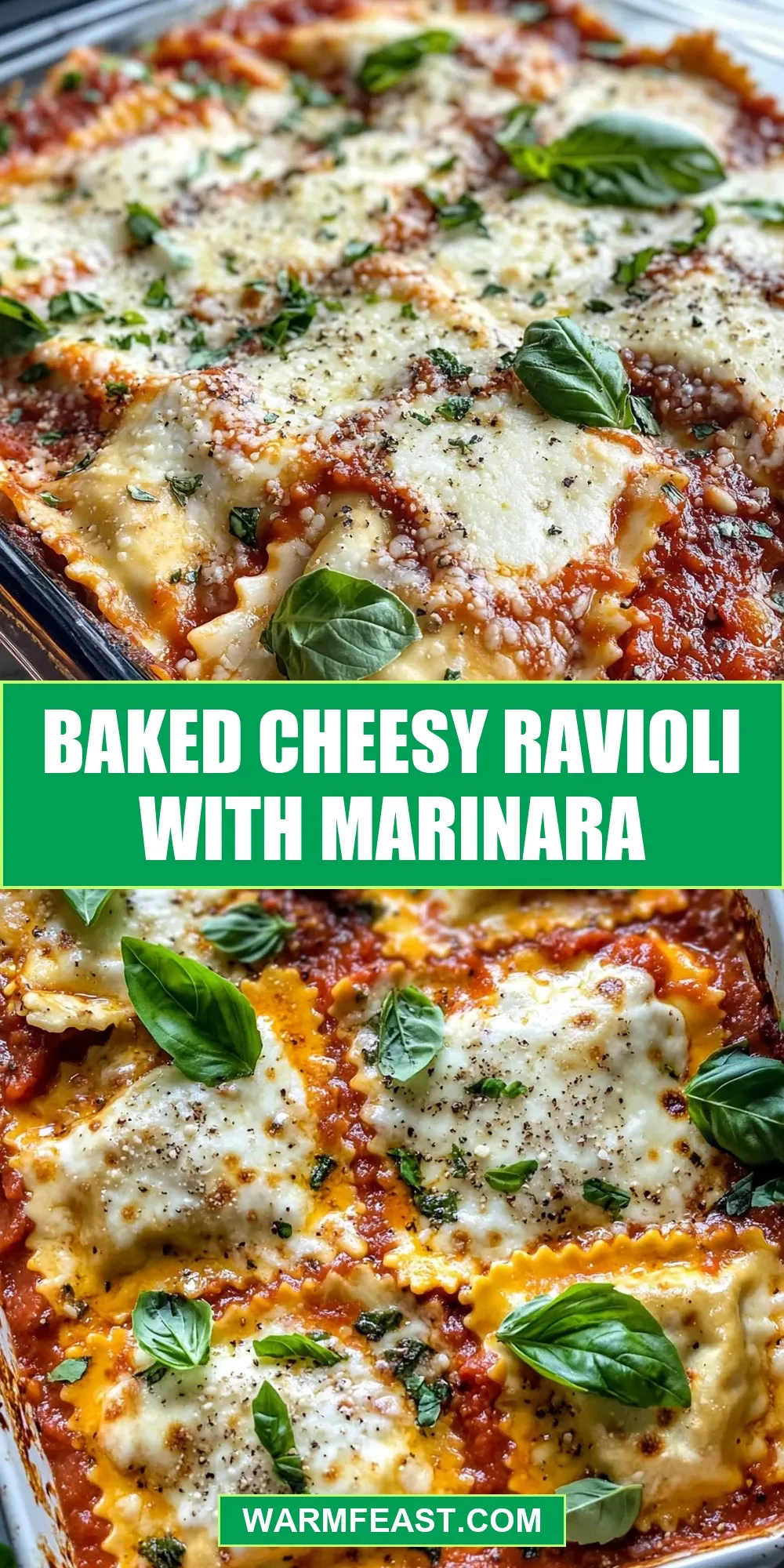 Baked Cheesy Ravioli With Marinara Recipe
