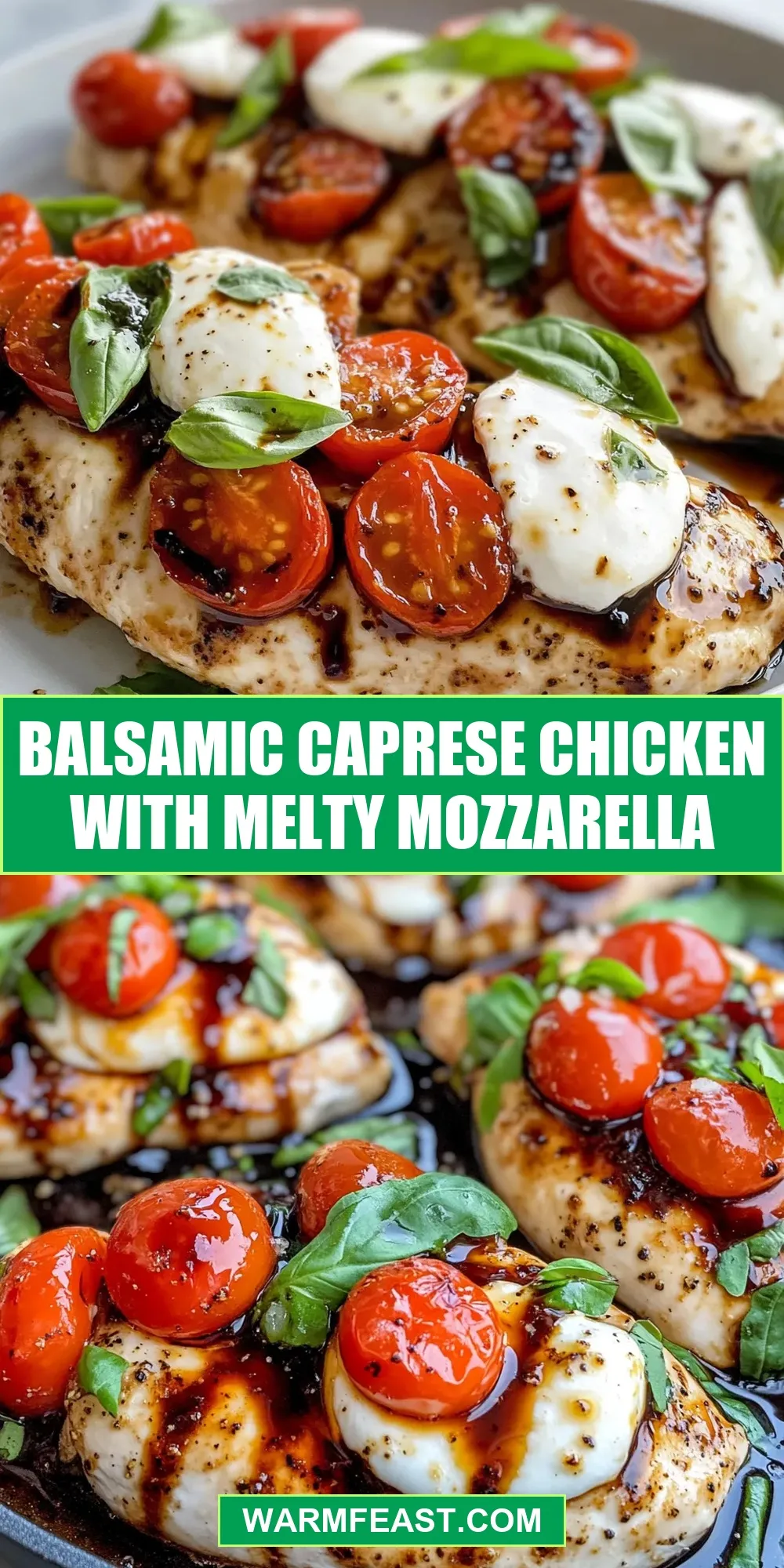 Balsamic Caprese Chicken With Melty Mozzarella (Quick & Delicious)