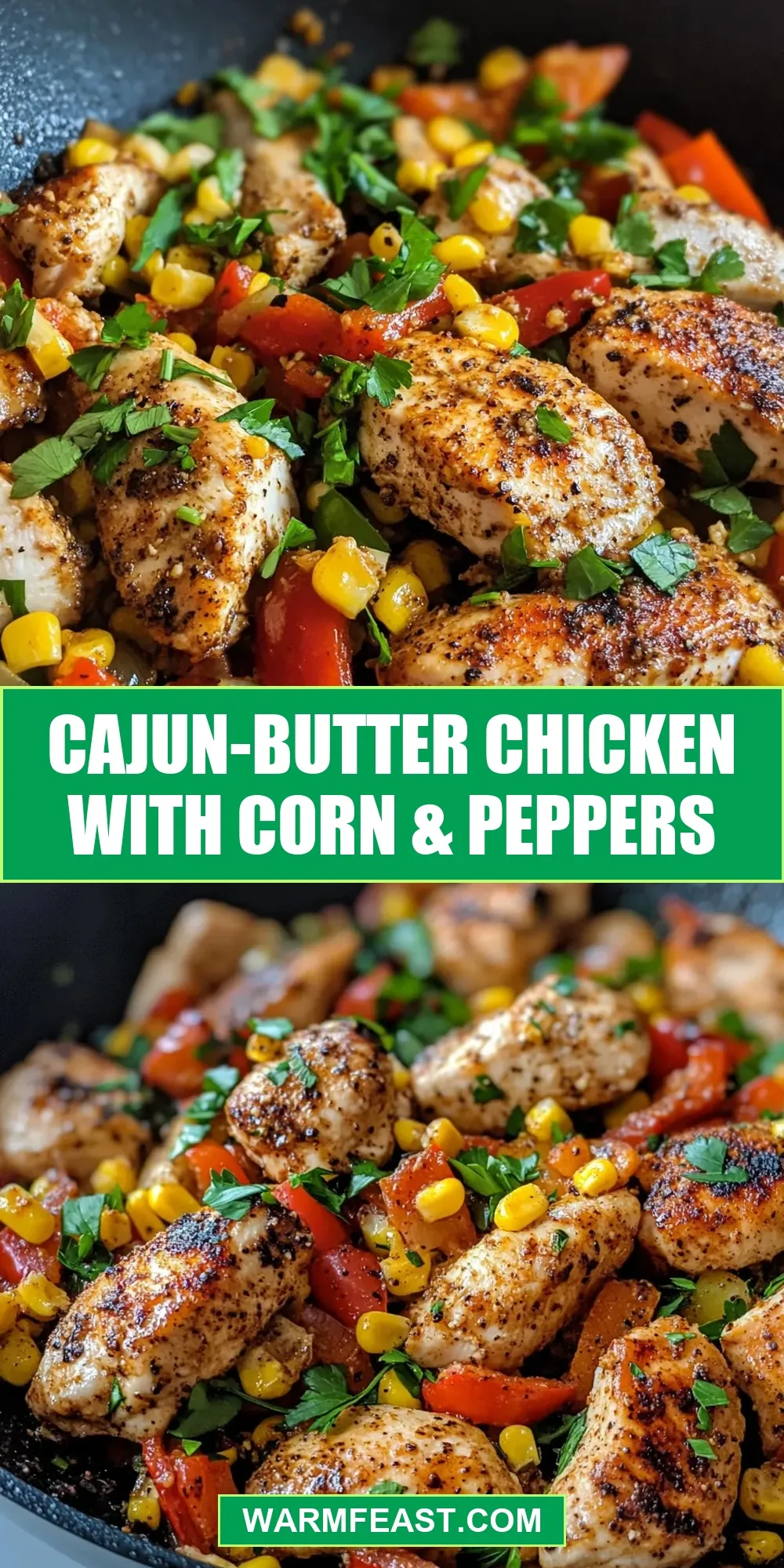The Best Cajun-Butter Chicken With Corn & Peppers