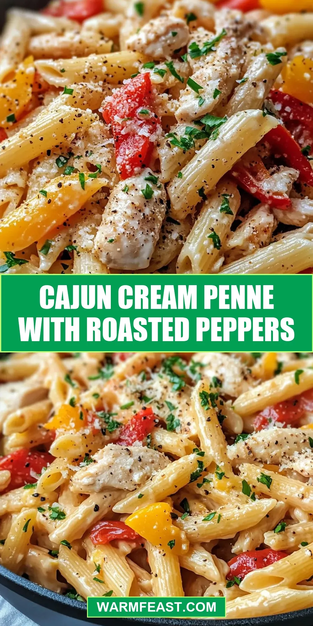 How To Make Tasty Cajun Cream Penne With Roasted Peppers
