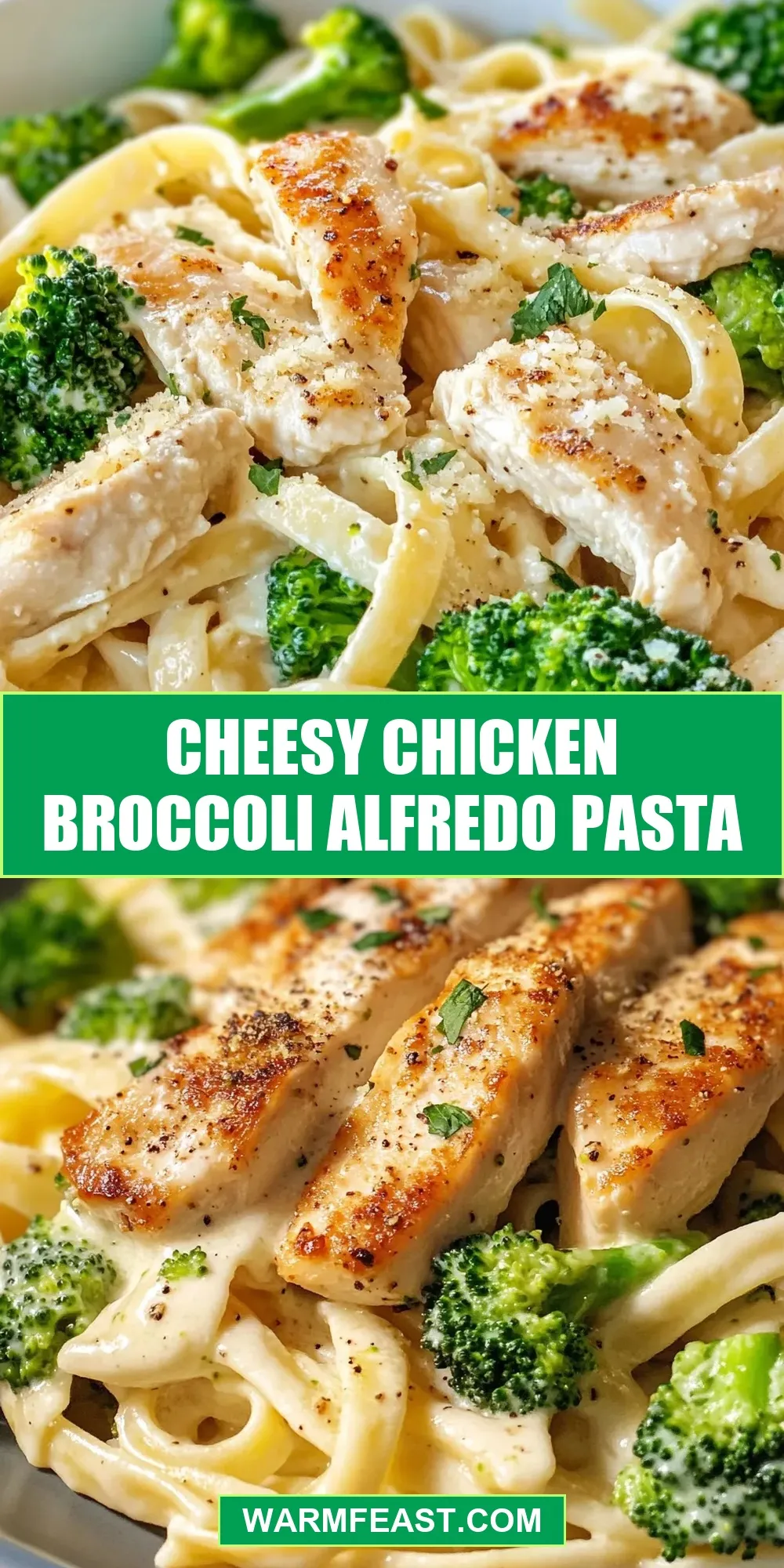 Savory Cheesy Chicken Broccoli Alfredo Pasta
