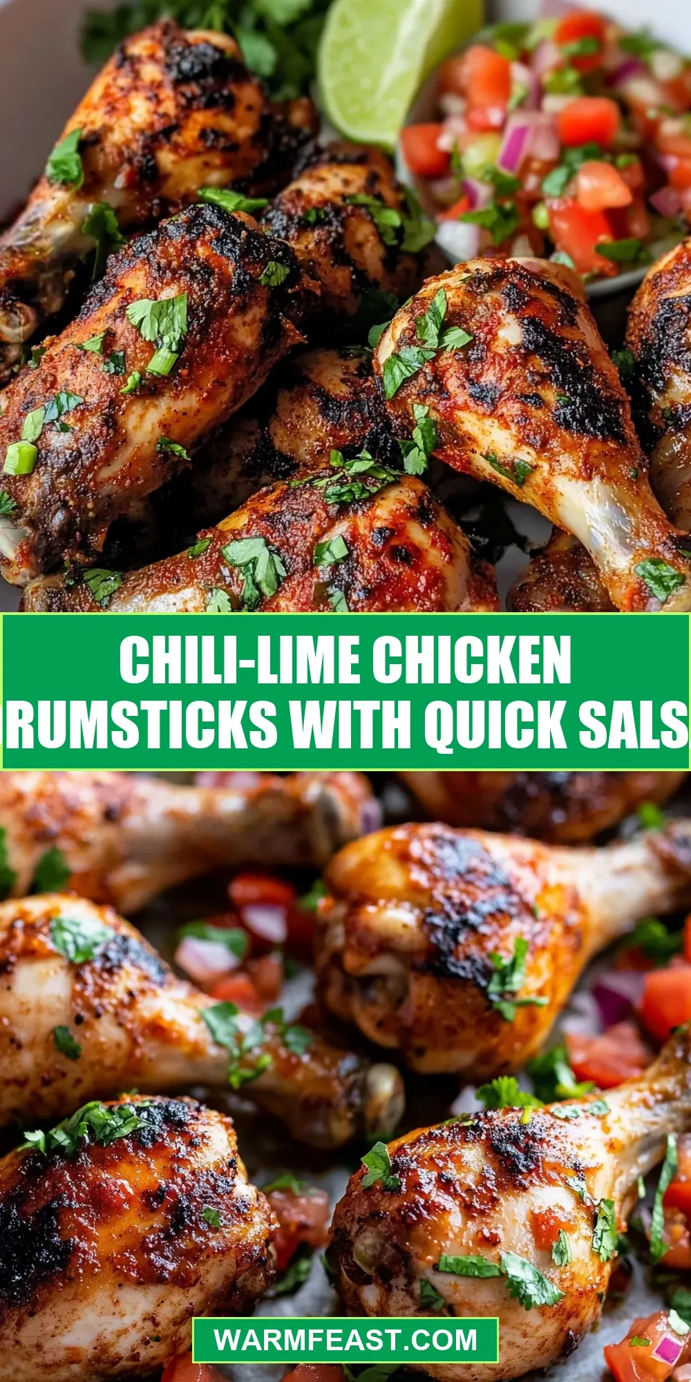 Easy Chili-Lime Chicken Drumsticks With Quick Salsa Recipe