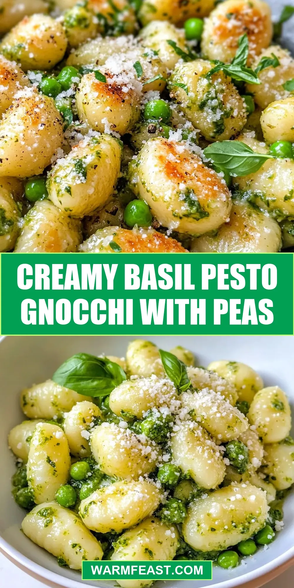 Creamy Basil Pesto Gnocchi With Peas (The Best & Delicious)