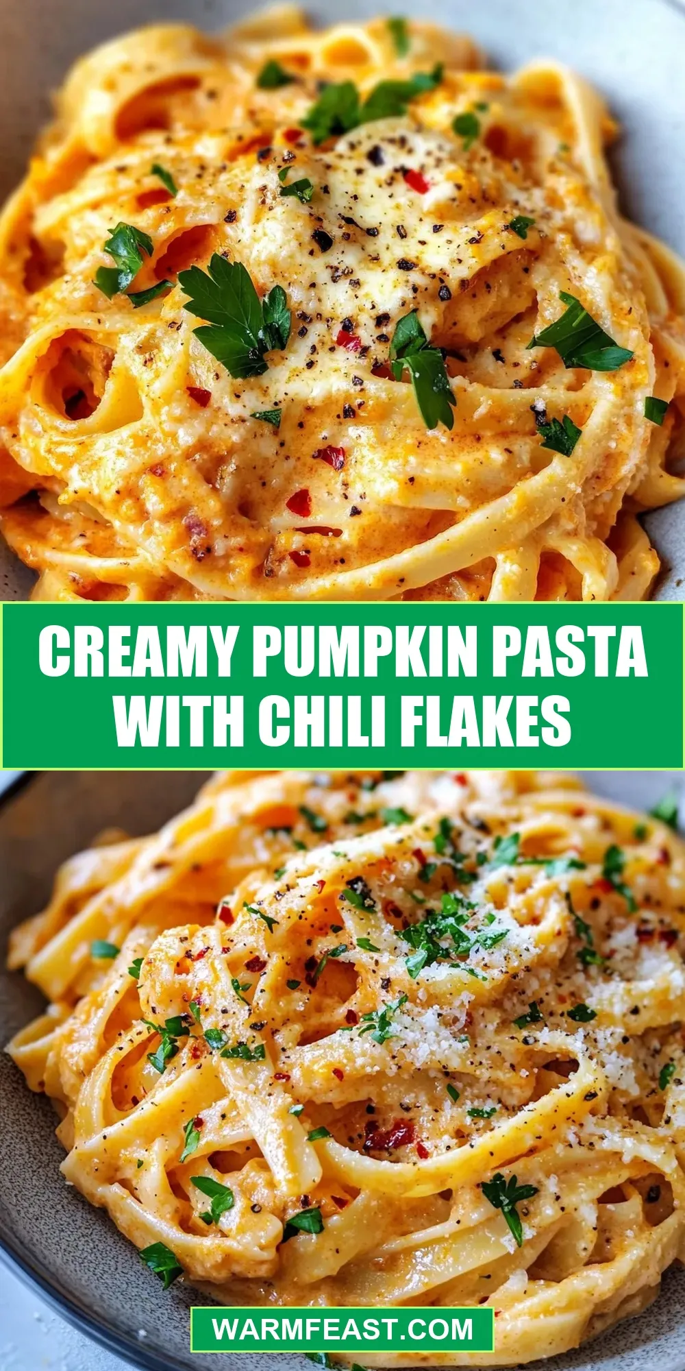 Creamy Pumpkin Pasta With Chili Flakes (Delicious & Delicious)
