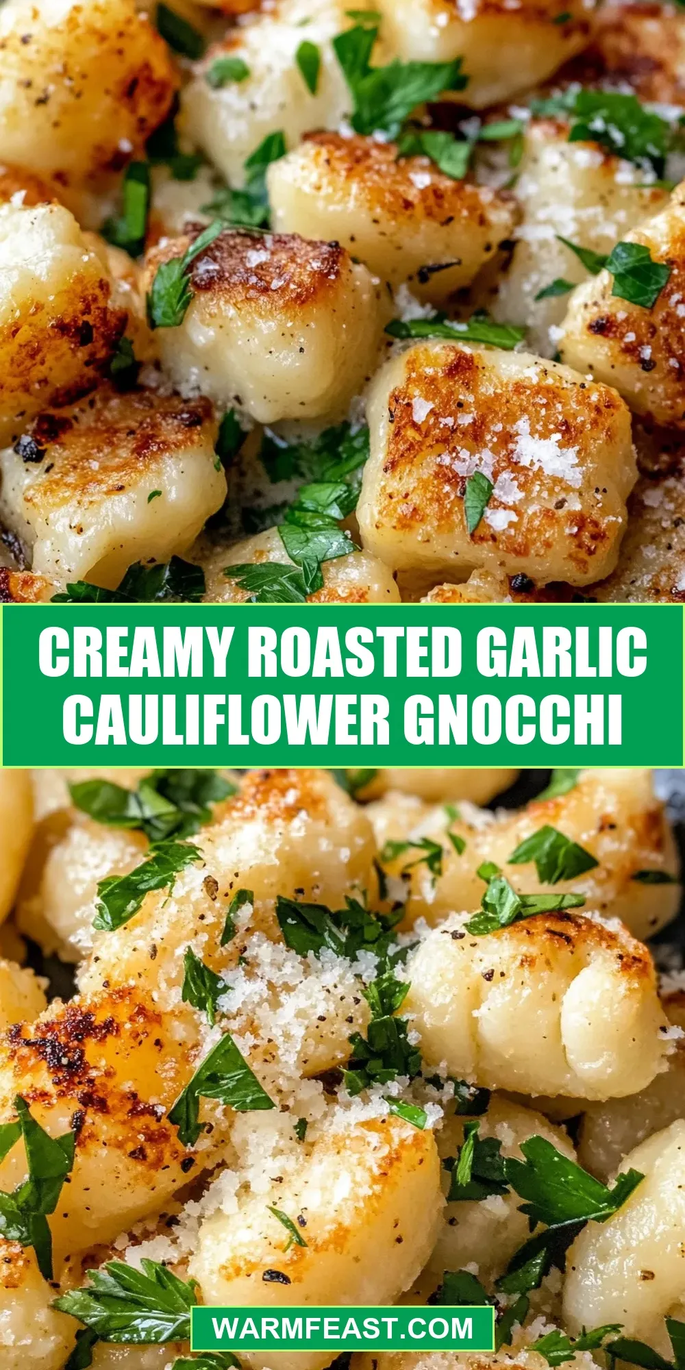 Easy Creamy Roasted Garlic Cauliflower Gnocchi Recipe