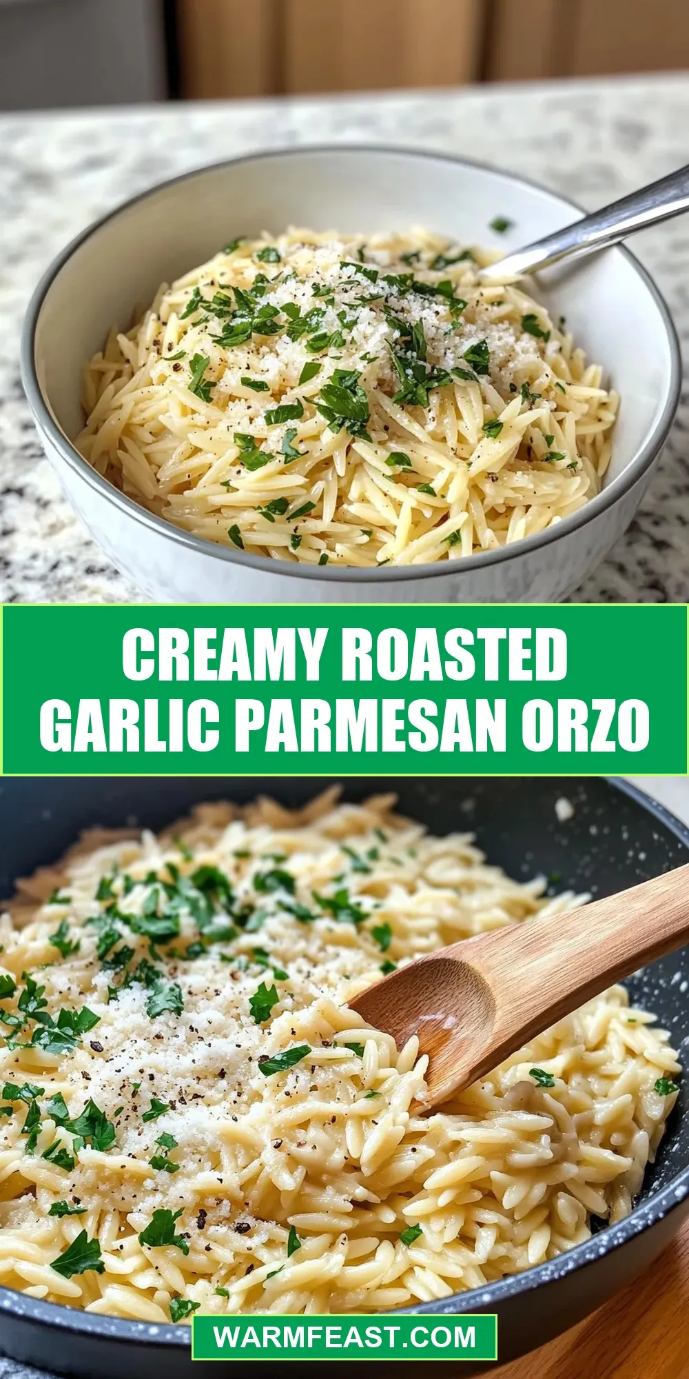 How To Make Irresistible Creamy Roasted Garlic Parmesan Orzo