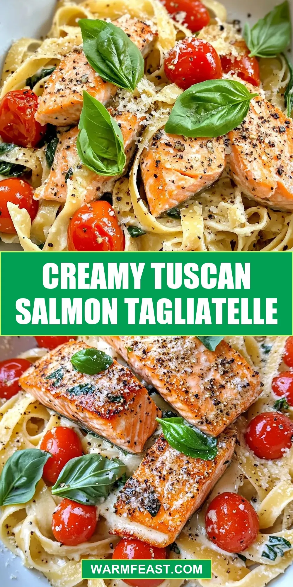 How To Make Quick Creamy Tuscan Salmon Tagliatelle
