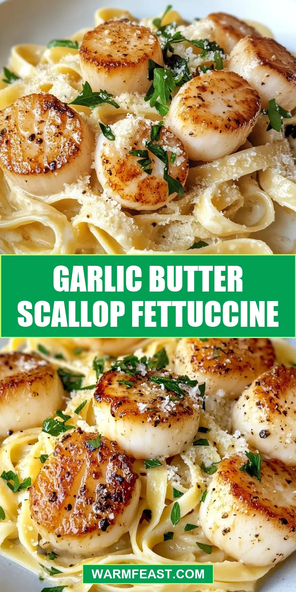 How To Make Easy Garlic Butter Scallop Fettuccine