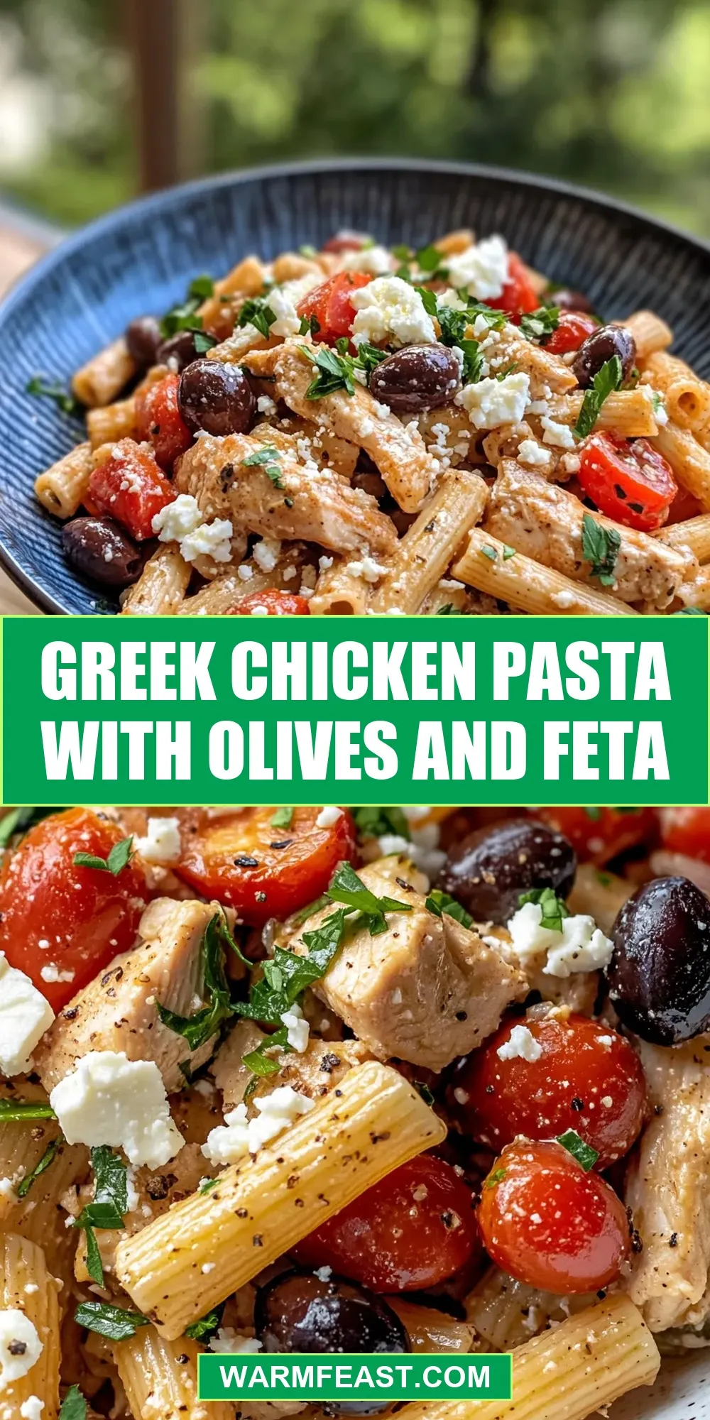 Easy Greek Chicken Pasta With Olives And Feta Recipe