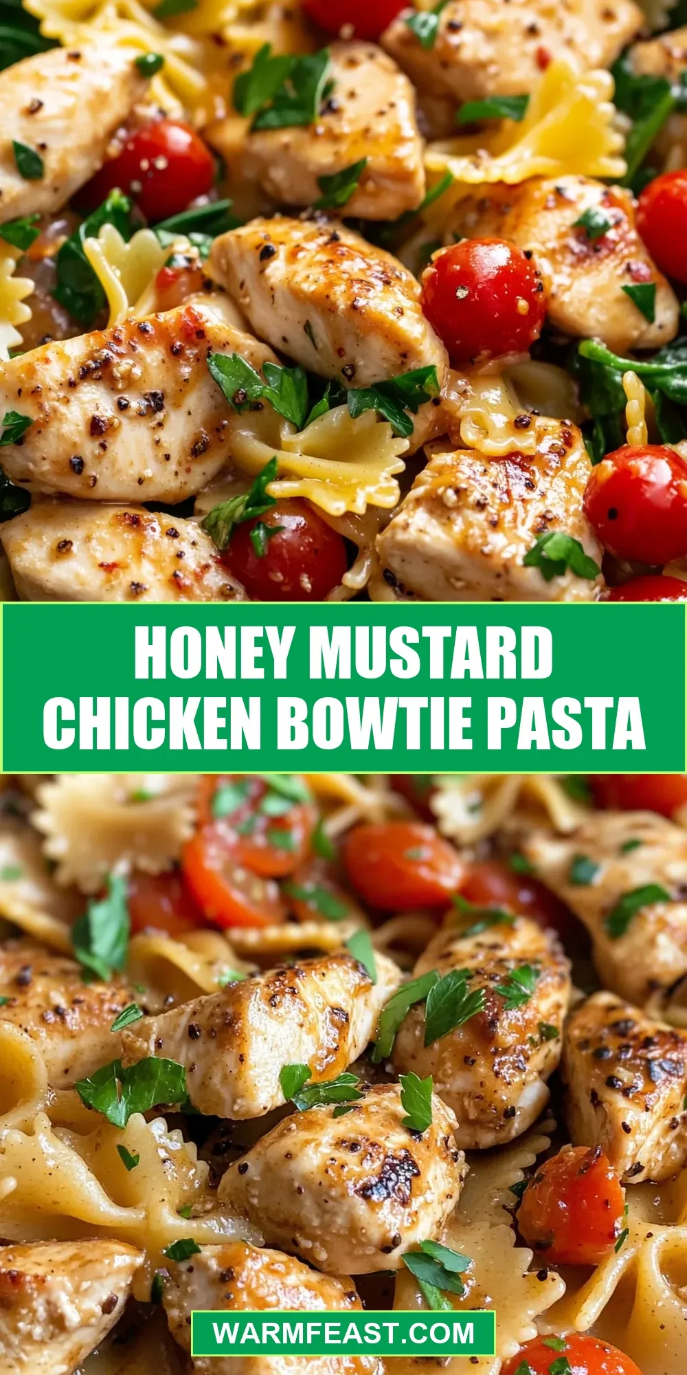 Easy Honey Mustard Chicken Bowtie Pasta Recipe