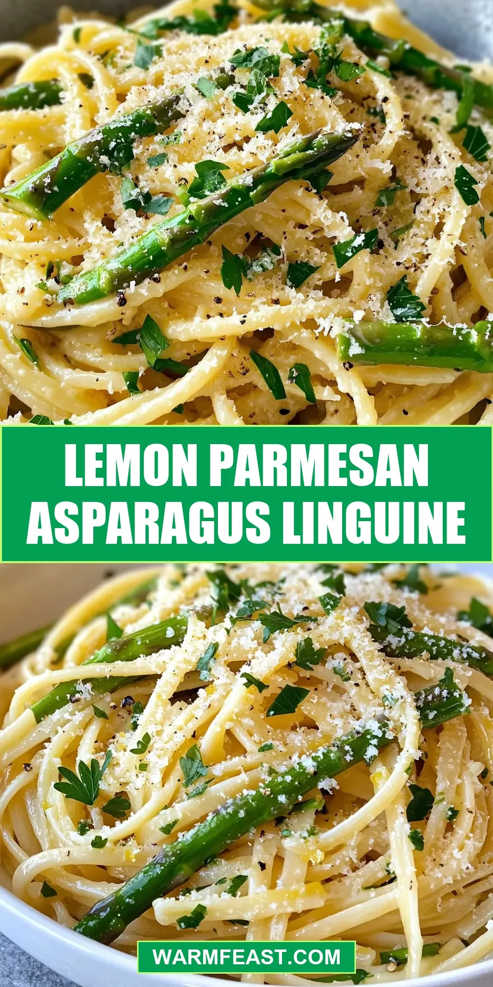Lemon Parmesan Asparagus Linguine (Homemade & Delicious)