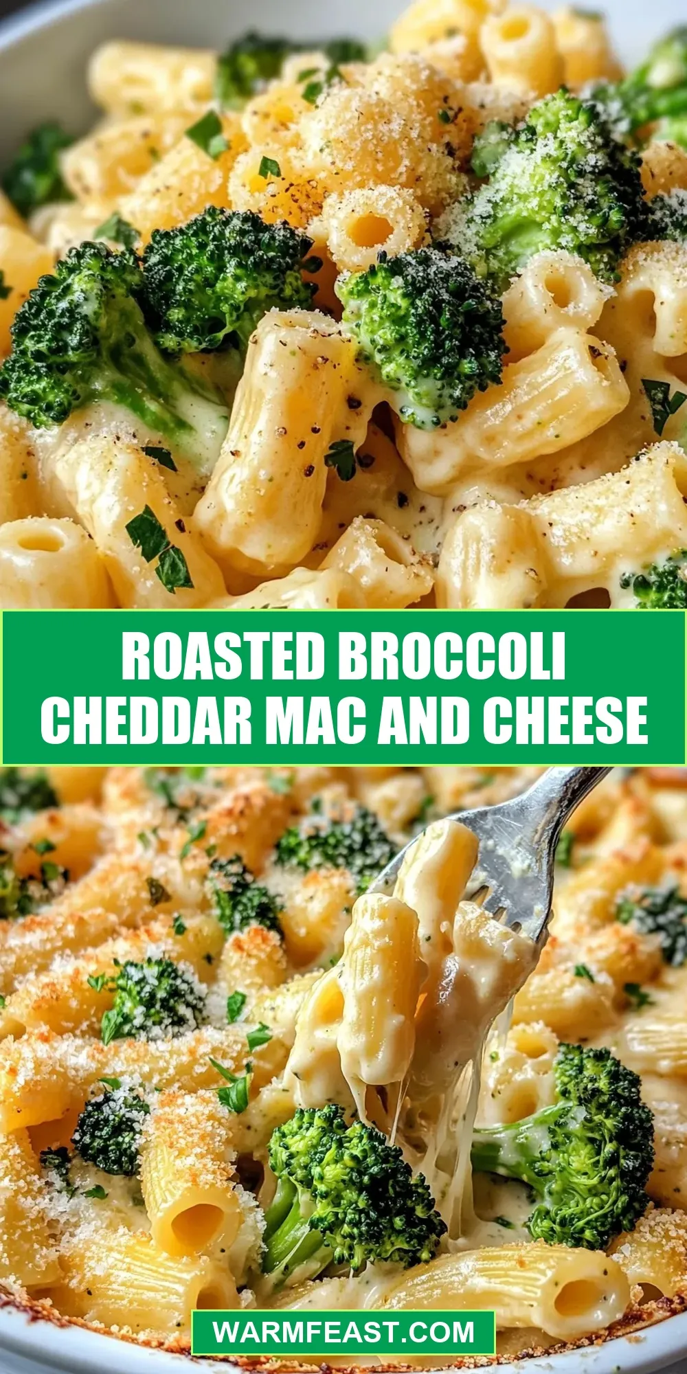 Simple Roasted Broccoli Cheddar Mac And Cheese