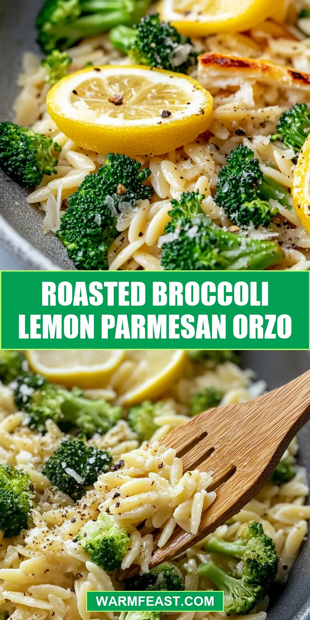 The Best Roasted Broccoli Lemon Parmesan Orzo Ever