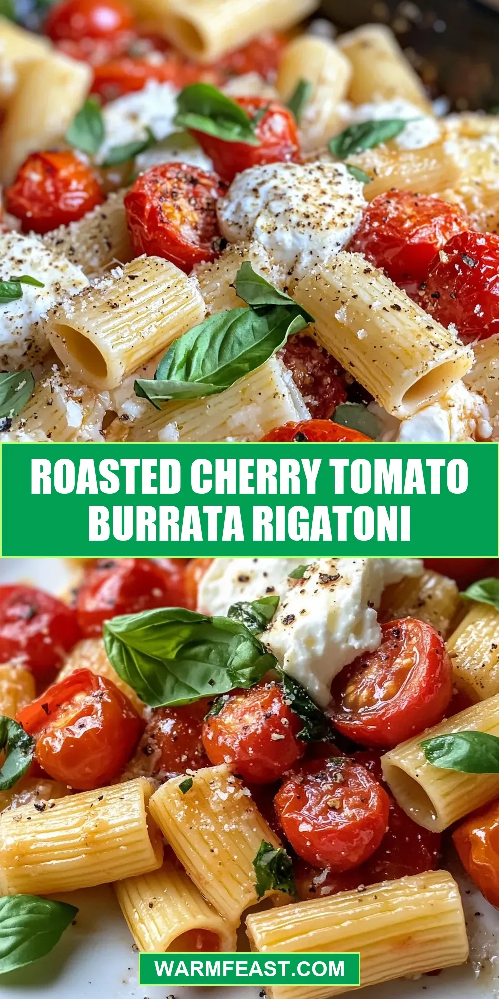 Fresh Roasted Cherry Tomato Burrata Rigatoni