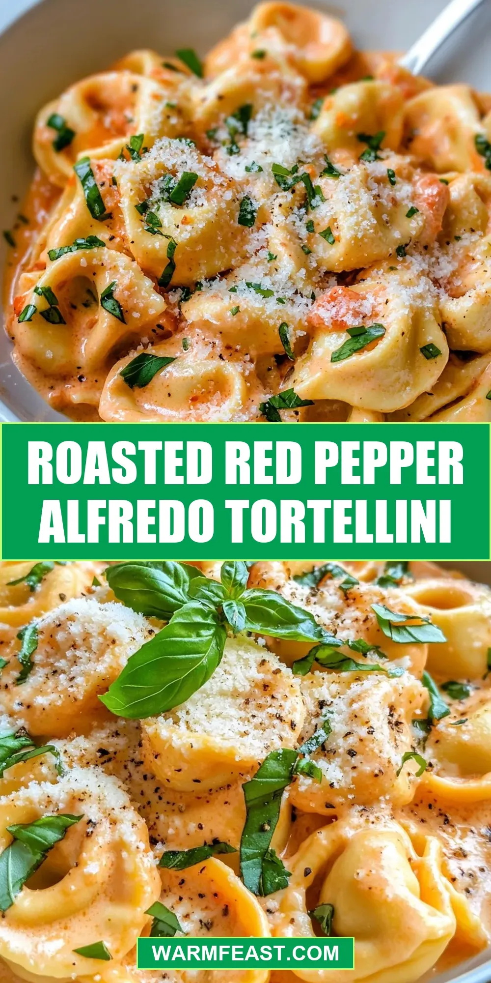 Roasted Red Pepper Alfredo Tortellini Recipe