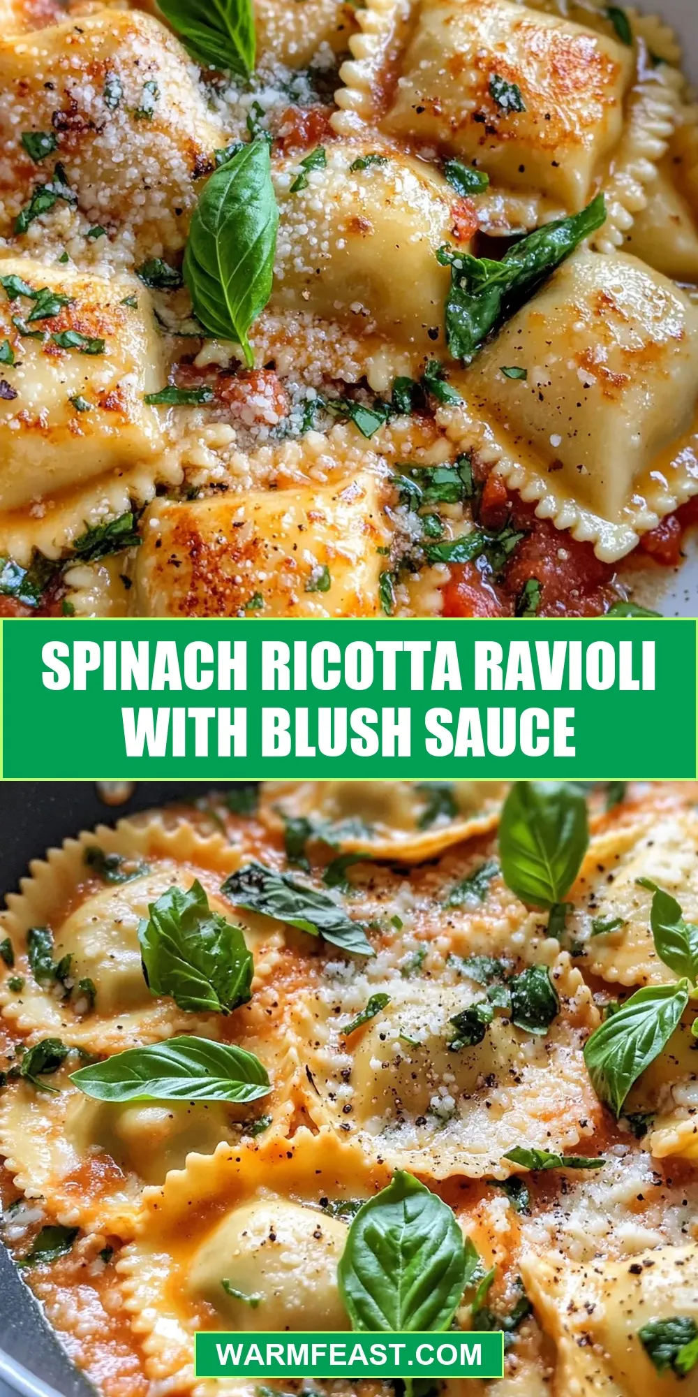Spinach Ricotta Ravioli With Blush Sauce Recipe