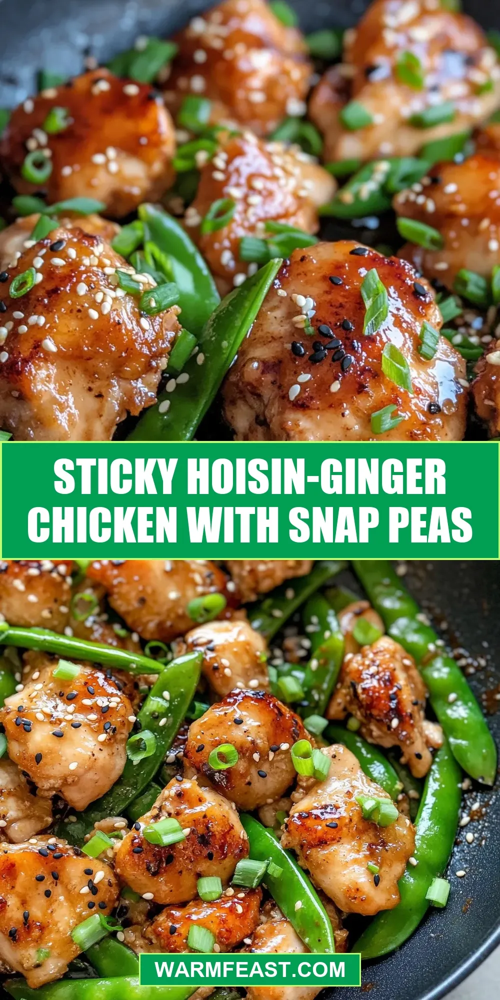 Easy Sticky Hoisin-Ginger Chicken With Snap Peas Recipe