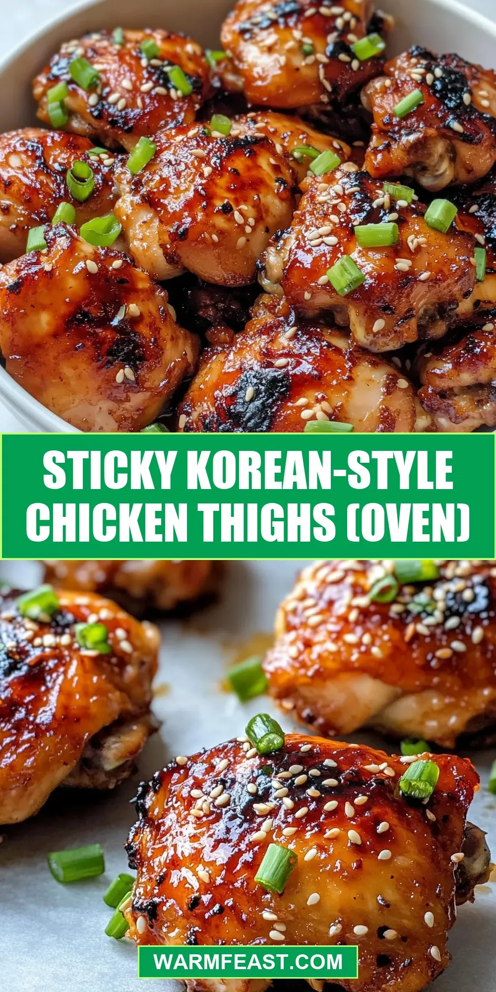 The Best Sticky Korean-Style Chicken Thighs (Oven) Ever