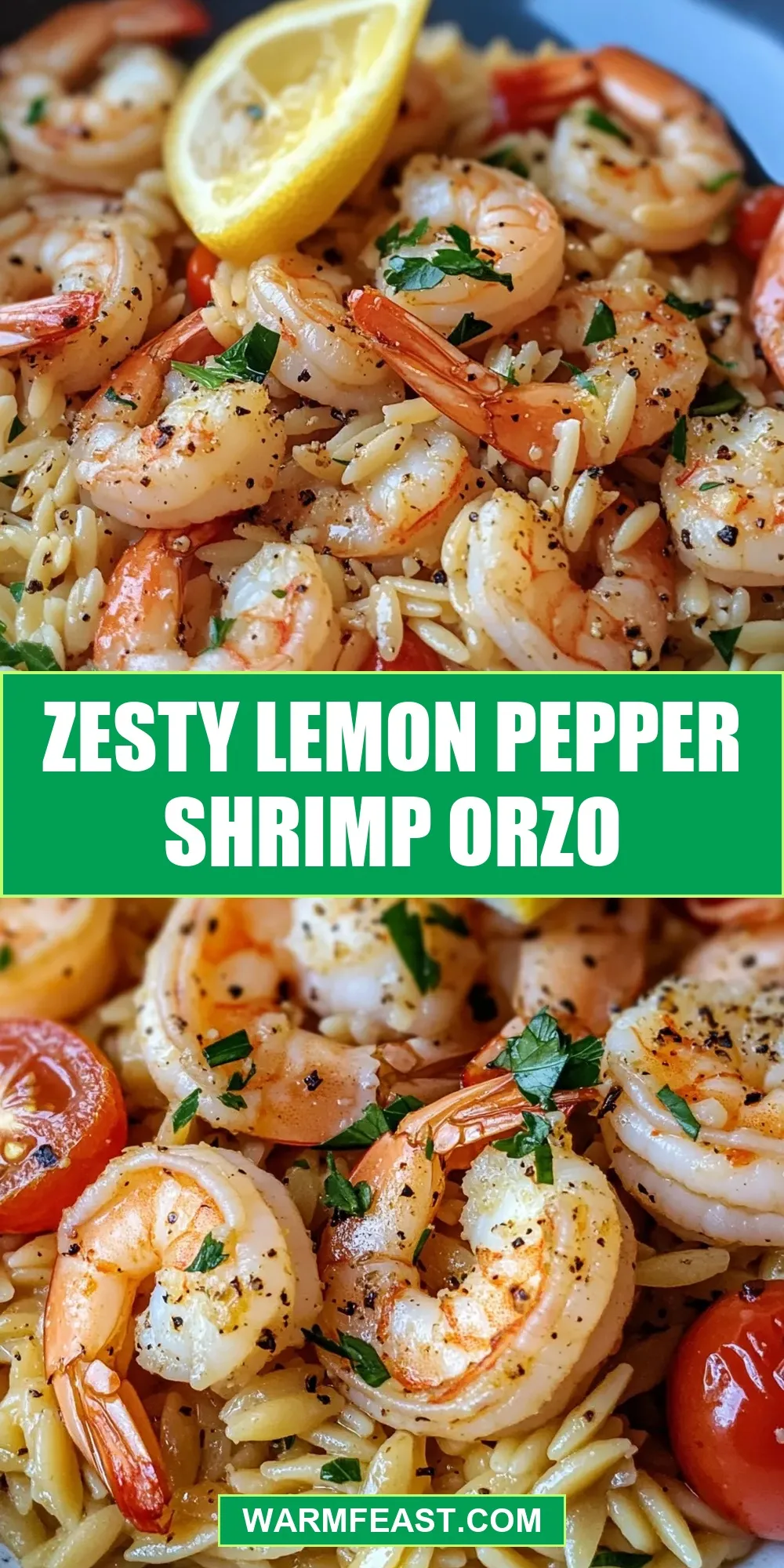 Ultimate Zesty Lemon Pepper Shrimp Orzo