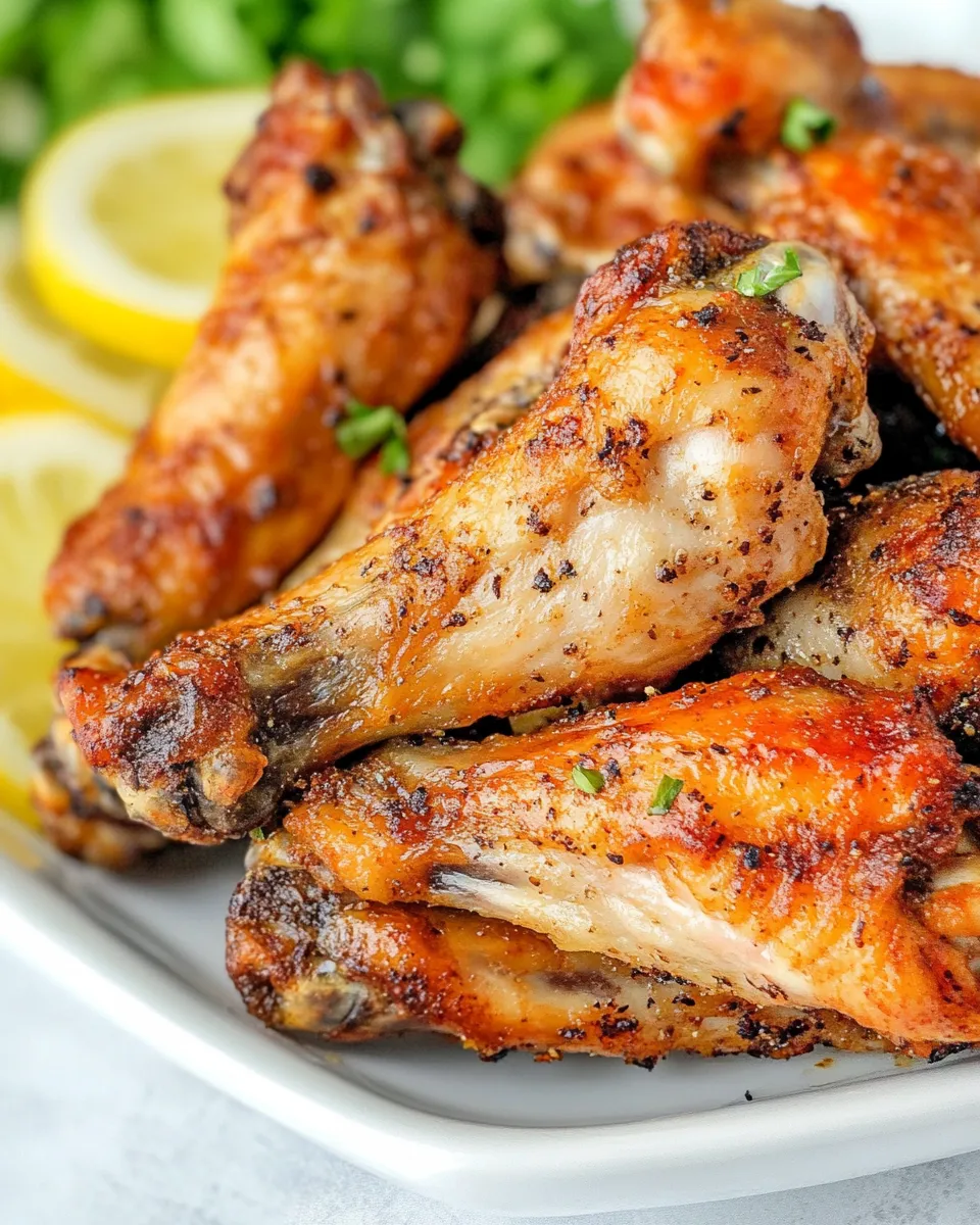 Delicious Air-Fryer Lemon-Pepper Chicken Wings image