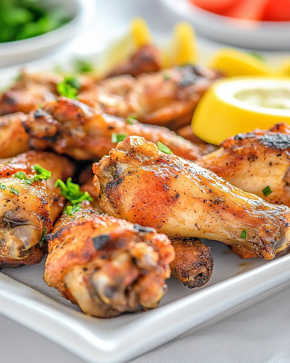 Tasty Air-Fryer Lemon-Pepper Chicken Wings dish photo