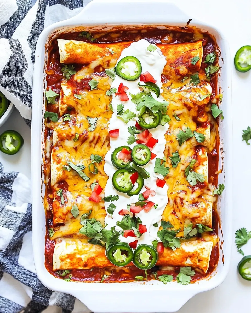 Easy Best Chicken Enchilada Recipe shot