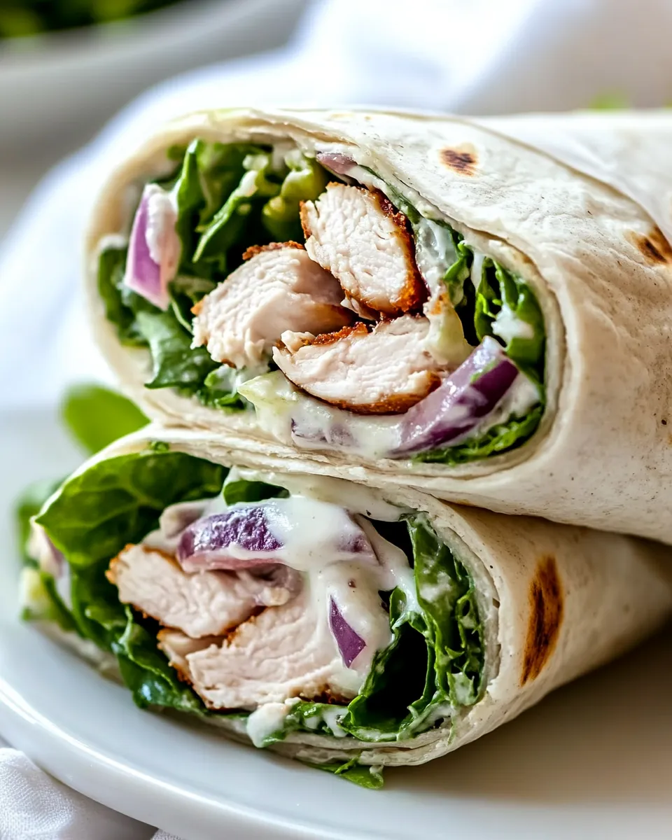 Delicious Chicken Caesar Wrap shot
