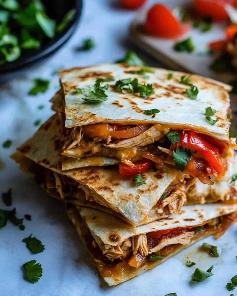 Homemade Chicken Fajita Quesadilla recipe photo