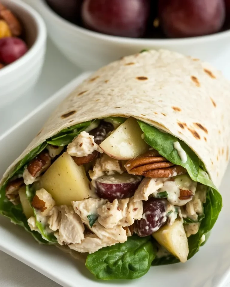 Homemade Chicken Salad Wrap with Apples, Grapes, and Spicy Pecans photo