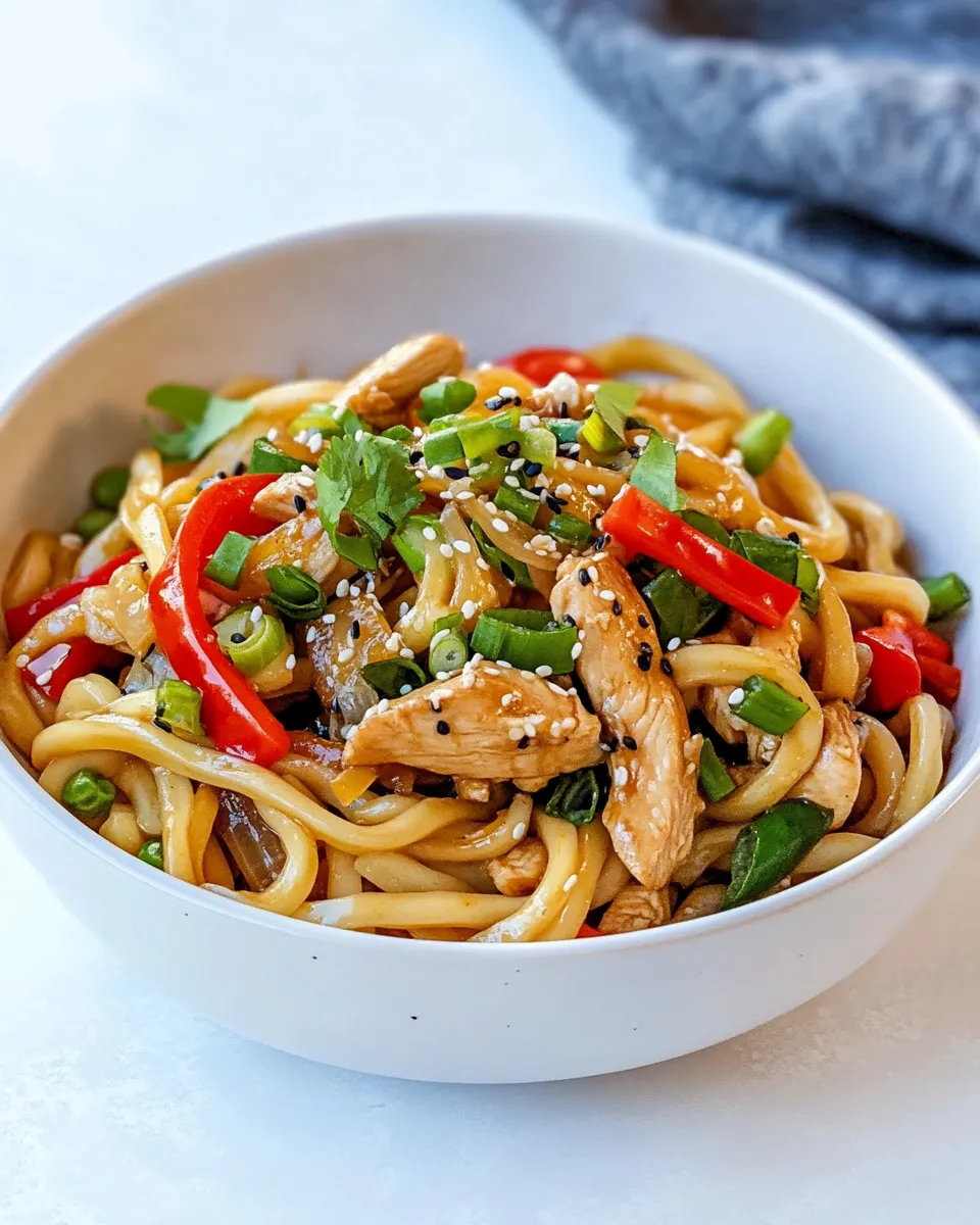 Delicious Chicken Yaki Udon shot